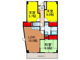 サンクレ－ルの物件間取画像